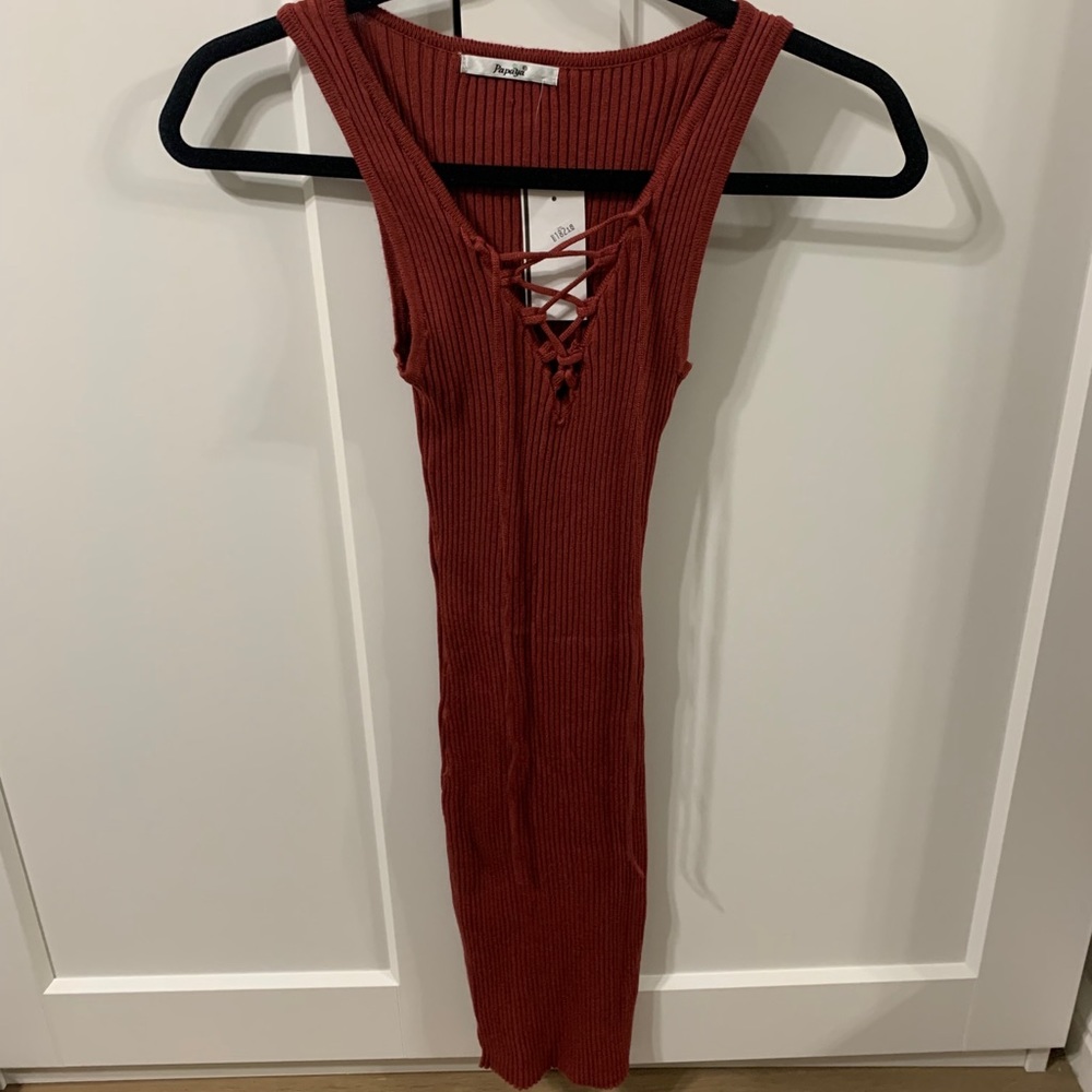 Lace Knit Ribbed Bodycon Dress
